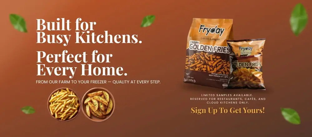 Fryday โ Built for Busy Kitchens. Perfect for Every Home. From our farm to your freezer, quality at every step.